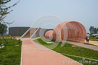... , Yanqing, world wine expo, modern architecture,Landscape corridor ... Architecture,Landscape Corridor Editorial Image - Image: 56517875