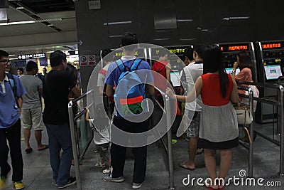 ASIA,CHINA,In line to buy tickets for the people in Shenzhen