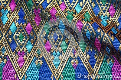 Asia silk fabric pattern background