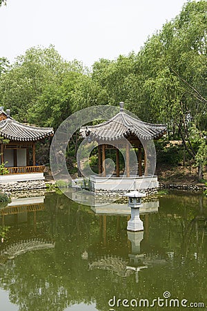 Asian China, antique buildings, the lake, Pavilion