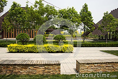 Asian China Beijing Garden Expo Garden, modern architecture, exhibition hall
