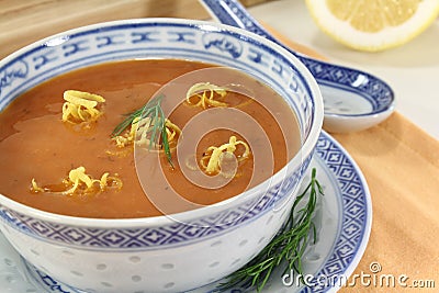 Asian fresh Lobster Bisque