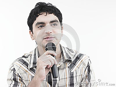 Asian Man Singing A Song Stock Photos - Ima