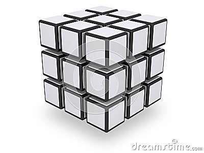 Assembled 3x3 Cube Stock Photography - 