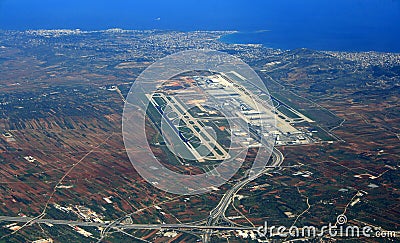 Athens airport aerial view