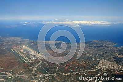 Athens airport aerial view