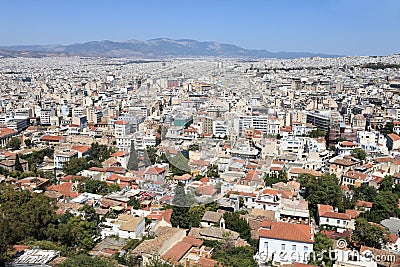 Athens city from acropolis