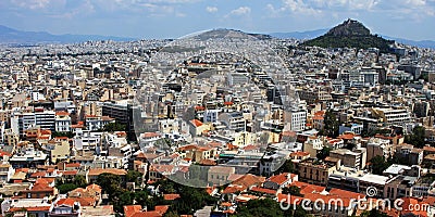 Athens city and Lycabettus Mount, Greece