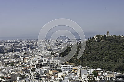 Athens city and monastery