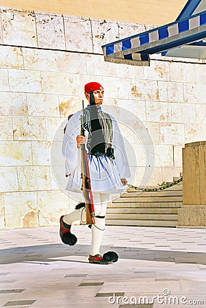 ATHENS, GREECE - June 17: The Evzones - elite unit of the Greek