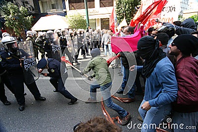 Athens Riots, students rally, 2006