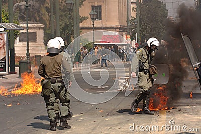 Athens Riots, students rally, 2006