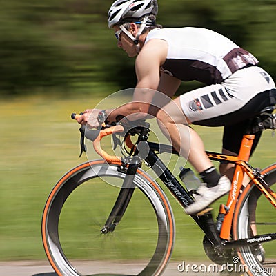 Athlete cycling