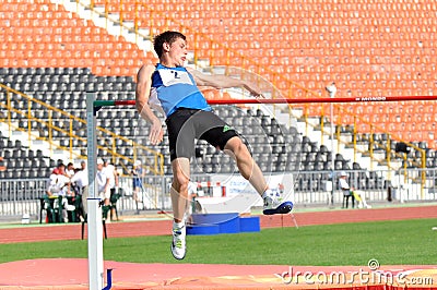 Athlete making jumping