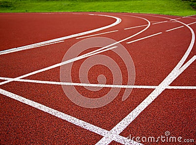 Athletics Start track lanes