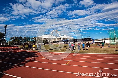 Athletics Track Field Blue