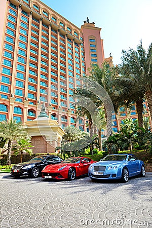 The Atlantis the Palm hotel and limousines
