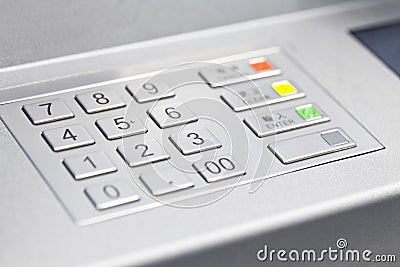 ATM cash machine pin code