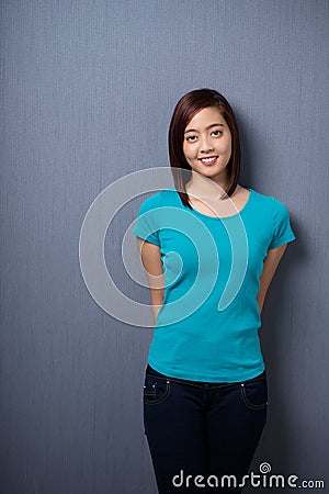 Attractive demure young Asian woman