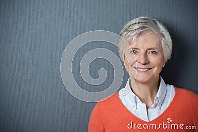 Attractive senior woman with a beaming smile