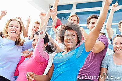 Audience Dancing At Outdoor Concert Performance