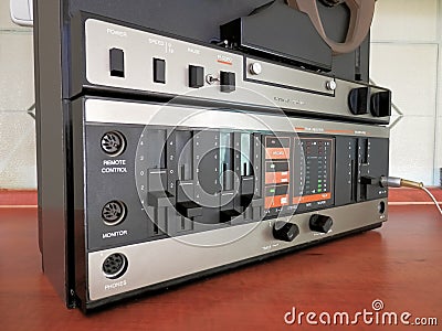 Audio tape recorder old construction