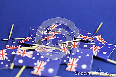 Australian flags background - close up