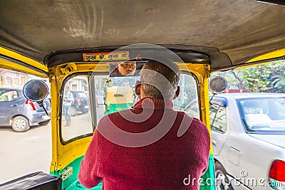 Auto rickshaw taxi driver in Delhi