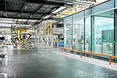 The automobile factory production line