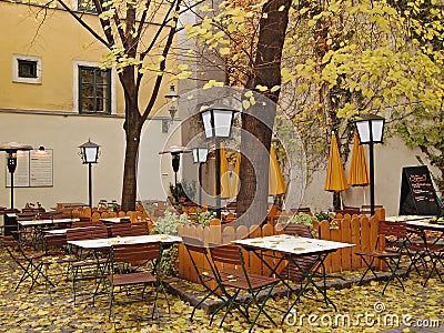 Autumn cafe