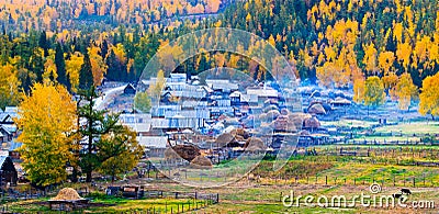 Autumn scenery, Baihaba village, Xinjiang China