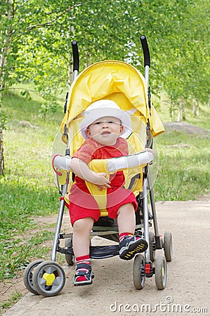 Baby age of 9 months on buggy