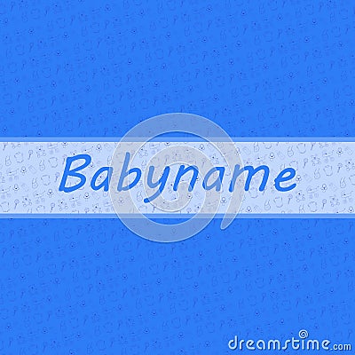 Baby Boy card with baby stuff background