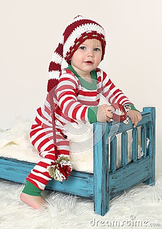 Baby Christmas outfit Elf Hat