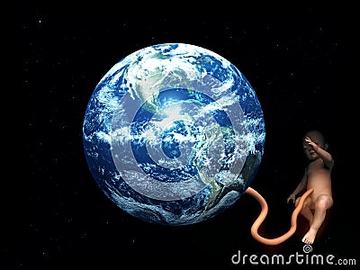 Baby Umbilical Cord Attached To Mother Earth 5
