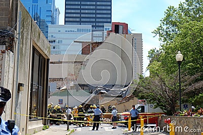 Back end of the building that collapsed