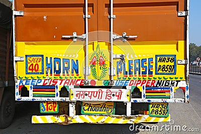 Back of an indian truck