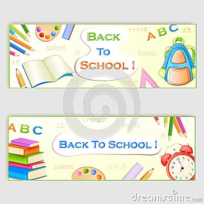 Back to school banners