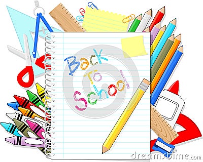 Back to school supplies items
