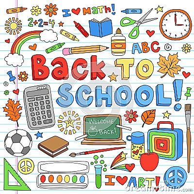 Back To School Supplies Vector Design Elements Stock Images - Image: 26005714