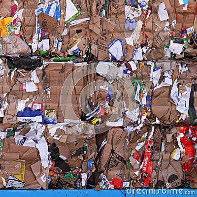 Background of Cardboard for Recycling