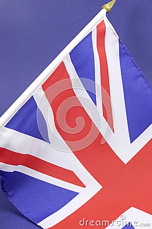 Background close up of British Union Jack flag - vertical