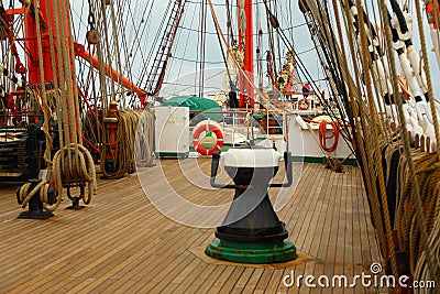 Background - old sailing ship rigging