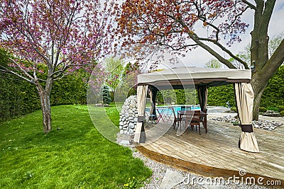 Backyard deck and gazebo