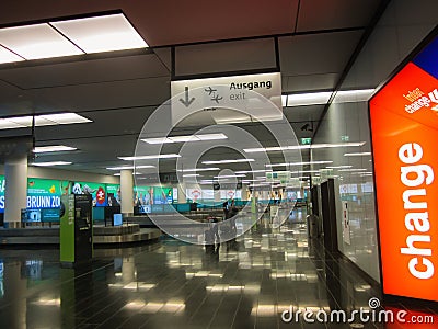 Baggage claim area at Vienna International Airport, Austria