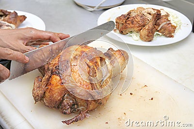 Baked chicken meat