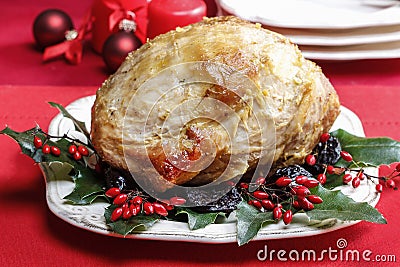 Baked pork with dried plums