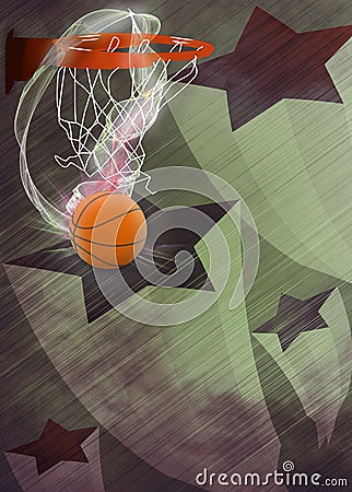 Baketball hoop and ball background