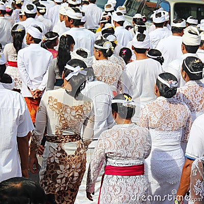 BALI, INDONESIA . DEC 27, 2013 in Ubud. parade