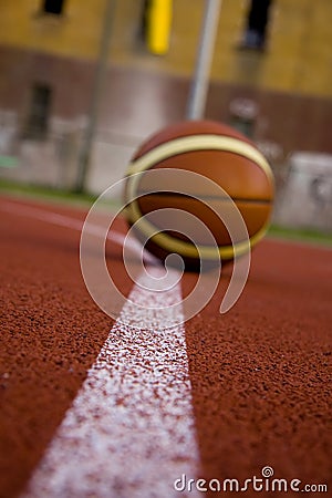 Ball in sport parquet